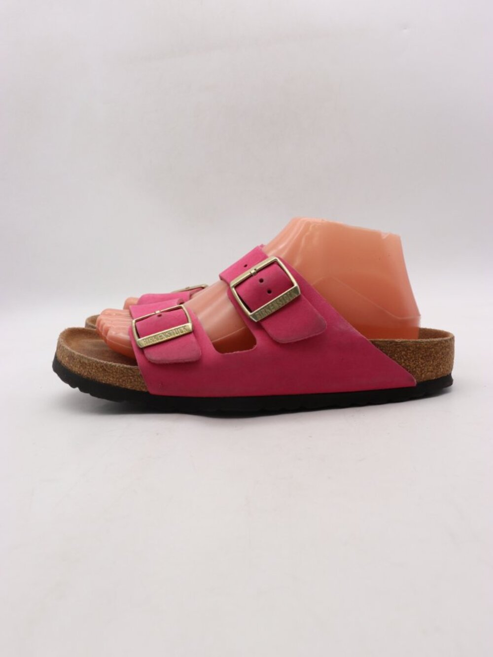 Birkenstock Arizona Women's EU 40 US 9 Soft Footbed Pink Leather Buckle Sandals - Picture 4 of 9